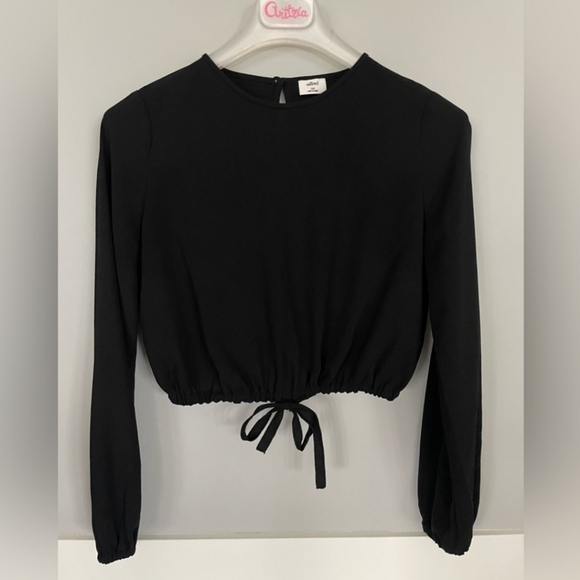 🛍️  *In black* Wilfred Eleonora crewneck blouse, cropped oversized XXS - Picture 6 of 8